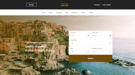 Web design for homestay and tourism
