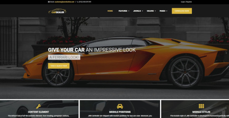 LMS Car Dealer or Auto Service Website Design Template